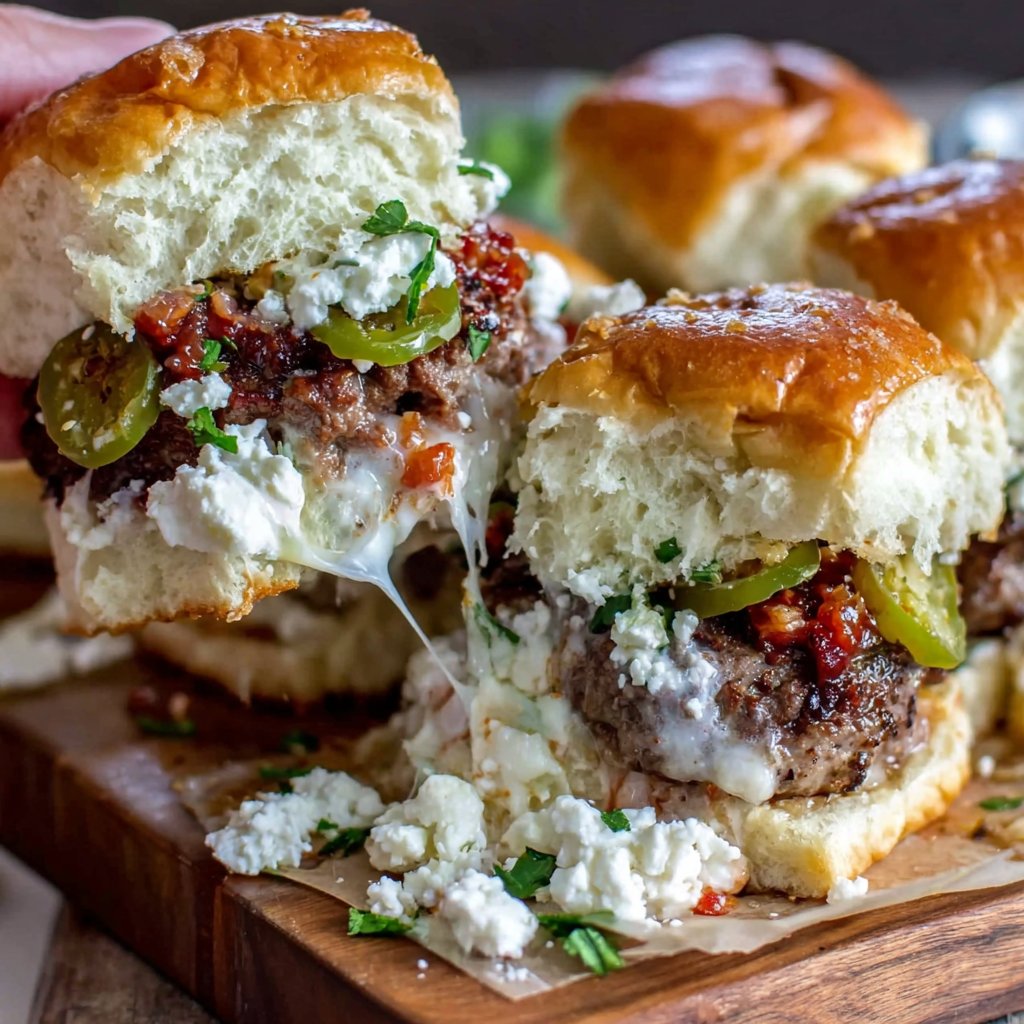 Spicy Feta Hamburger Sliders