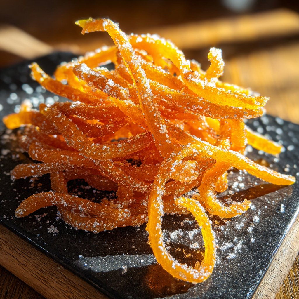 Candied Orange Peel Sugar Dusted