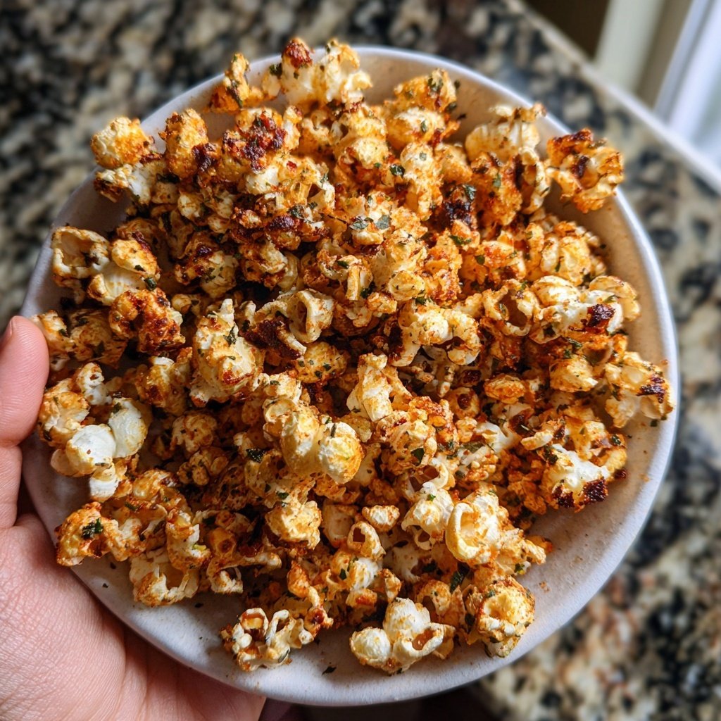Spicy Herb-Infused Popcorn