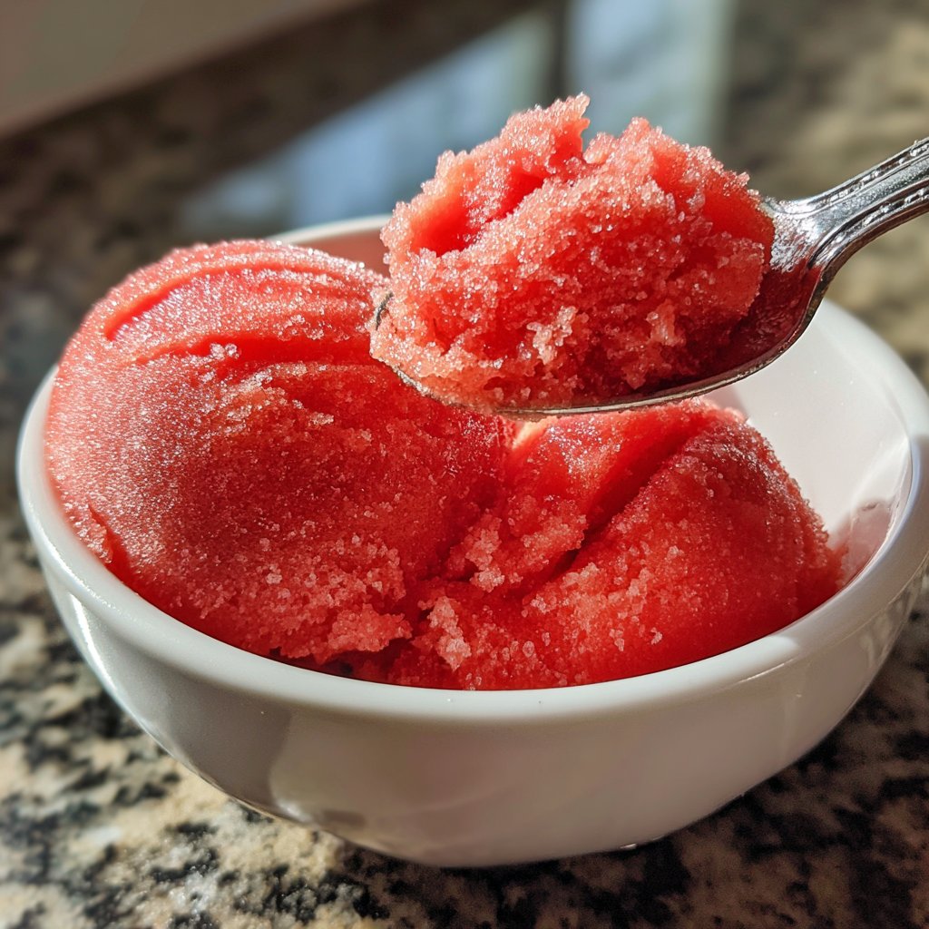 Refreshing Strawberry Sorbet