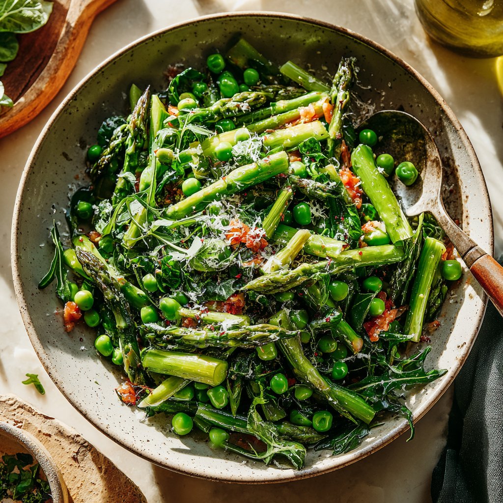 Chilled Asparagus and Pea Salad